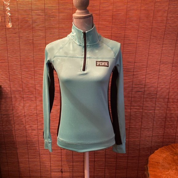 PINK Victoria's Secret Tops - PINK Victoria's Secret Quarter Zip Long Sleeve Activewear Top Size XS